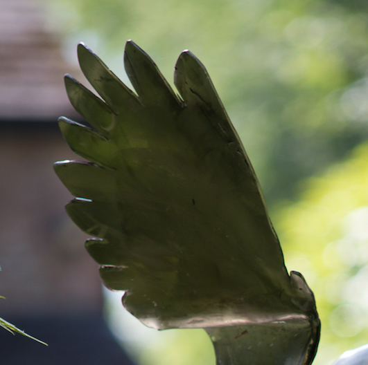An Artful Gardener sheet metal sculptures owl wing colour Claire Biggar