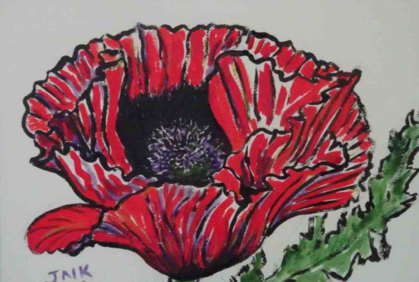 An Artful Gardener Neil Kinsella painting Poppy
